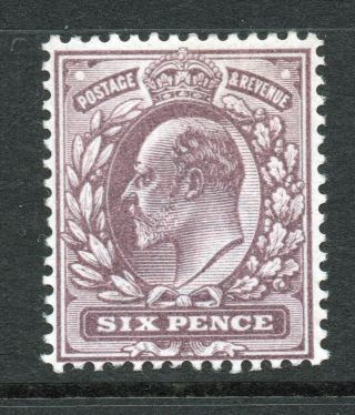 Great Britain King Edward Vii 6p Stamp Never Hinged