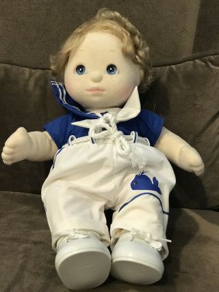 Vintage Rare My Child Doll Mattel Blond Hair,  Blue Eyes With Sailor Outfit