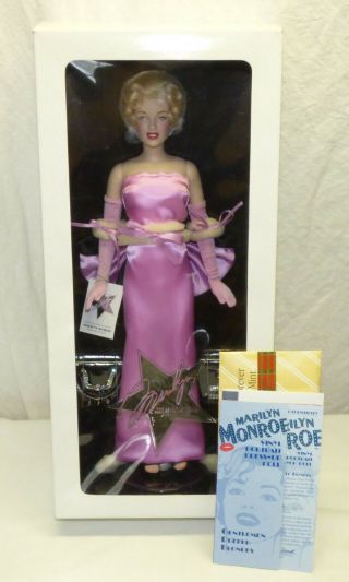 Nib Franklin Marilyn Monroe Vinyl Portrait Dress - Up Doll In Pink Dress Nrfb