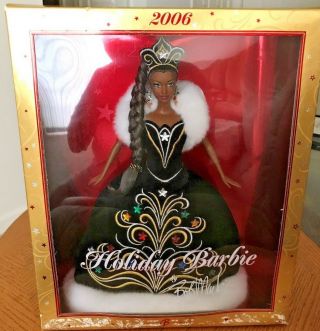 Collector 2006 Holiday Barbie Bob Mackie Edition African American Fashion Royal
