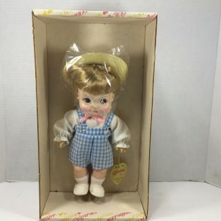 Vintage Effanbee Half Pint Boy Doll Over The Rainbow Series 6227 In Bow W / Tag
