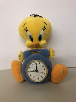 Warner Bros Tweety Bird Plush Animal Toy Plush Collectible Doll 10 " W Clock