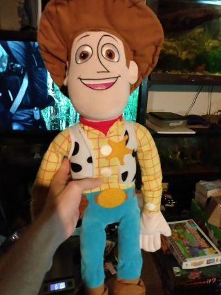 Toy Story Woody Large Plush Doll Cuddle Pillow Stuffed Disney Store Pixar 24”