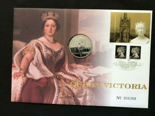 2001 Queen Victoria £5 First Day Coin Cover Royal M968