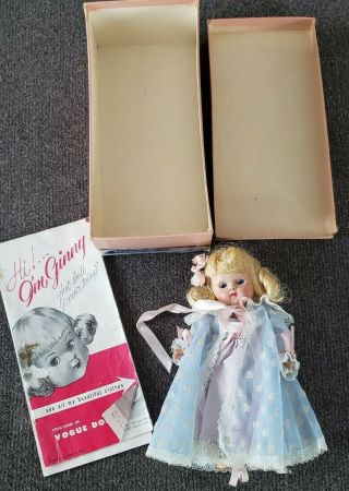 Vintage Vogue Ginny Doll Tagged Dress Box 1955 Brochure