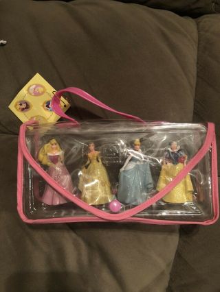 Vtg In Bag With Tags Disney Store Glitter Princess Figurines Cake Toppers
