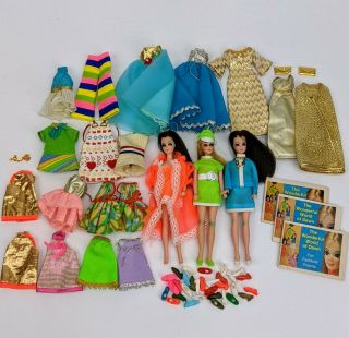 Vtg Topper Wonderful World Of Dawn 1970 Dolls Clothes Outfits Shoes