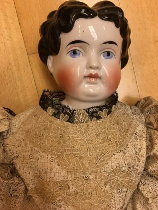 Antique Doll From 1880s; Low Brow; Head And Bust