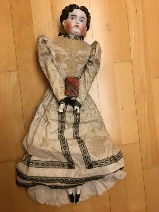 Antique Doll from 1880s; low brow; head and bust 2