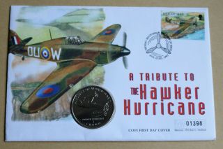 A Tribute To The Hawker Hurricane 1997 Cover,  1995 Isle Of Man Hurricane Coin