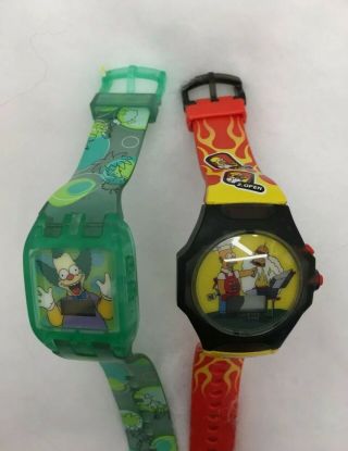 The Simpsons Official Talking Watches Burger King 2002 Homer & Krusty
