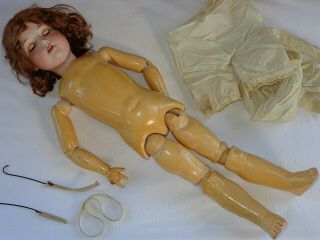Antique A&m Armand Marseille German Bisque Doll 390n A - 6 1/2 Needs Re - Strung