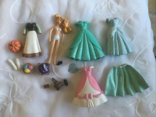 Disney Princess Cinderella Doll Polly Pocket Size With Clothes