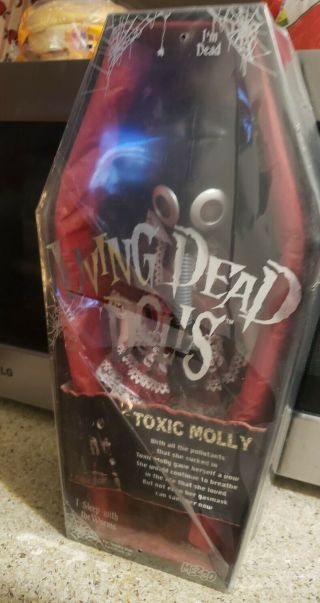 Living Dead Dolls Toxic Molly Gas Mask Red Dress Series 9 Mezco Horror Gothic