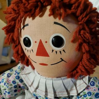 Vintage Knickerbocker 20” Raggedy Ann Doll With Tags
