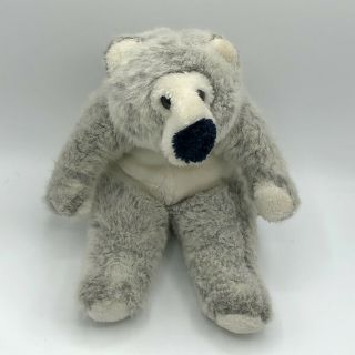 Vintage Bozzie Bear California Stuffed Toy Plush Animal Gray 9 " Tall