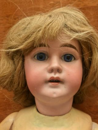Antique 23 " German Doll Bisque Head Simon Halbig? Cod 10 Hair Eyes Open