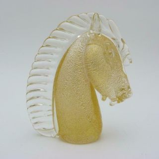 Sparkly Gold Cased Crystal Glass Figure Of A Horse 