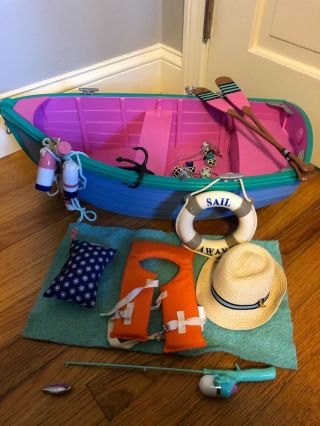Our Generation Row Your Boat Rowboat Fishing Set For 18 " Dolls