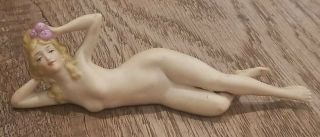 Antique German Bathing Beauty Figurine Nude Bisque