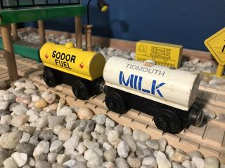 Thomas The Train Wooden Milk/fuel Tanker Cars