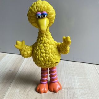 Vintage Sesame Street Big Bird Pvc Figure Jim Henson Applause Large 6” Rare