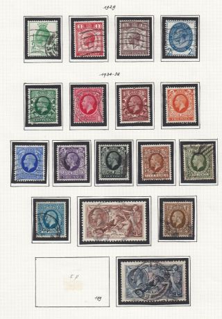 Lot:36445 Gb George V 1929 Puc Issue 1934 - 36 Defin Set Later Seahorse Issue