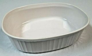 Vintage Corning Ware F - 12 - B 1.  8 Liter Oval French White Casserole Baking Dish