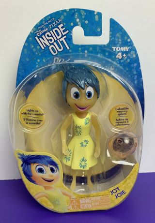 Disney Pixar Inside Out Joy Action Figure Tomy 2015 3.  5 "