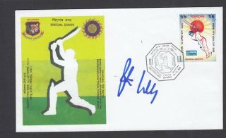 Cricket Fdc - Bangladesh Vs India 2000 - Signed By Peter Willey