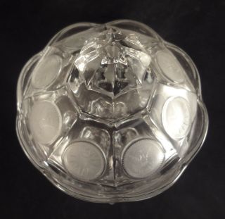 Fostoria Coin Glass Clear Wedding Bowl Comport & Lid 1372 Candy Dish Covered 2