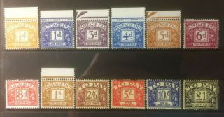 Great Britain 1959 - 1969 Postage Due 12 Mnh Values Cat £70,