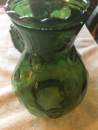 Green Moon & Star Glass Oil Kerosene Lamp 3