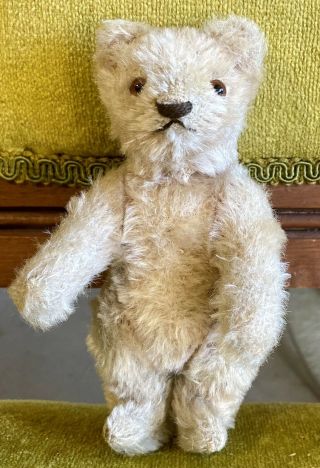 Vintage 5 1/2” 50’s Steiff Mohair Teddy Bear With Glass Eyes