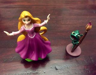 Disney Tangled Rapunzel & Pascal Pvc Figure Toy Cake Topper Figures