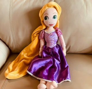 Disney Tangled Rapunzel Princess Soft Plush/stuffed Doll Toy 20 " Purple Dress