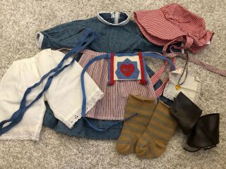 American Girl Doll Kirsten Meet Outfit W/ Accessories Retired Euc