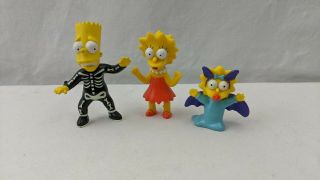 The Simpsons Bart,  Lisa,  Maggie Burger King Halloween 2001 Pvc Figurines