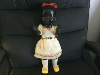 Vintage Pedigree Delite Black Hard Plastic Toddler Doll Crier 41.  5 Cm