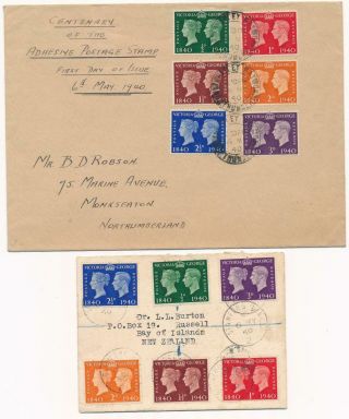 Gb 1940 Stamp Centenary Attractive Plain Fdc 