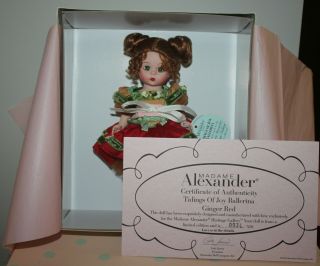 Mib 8 " Bent - Knee Doll Madame Alexander Christmas Le Tidings Of Joy Ballerina