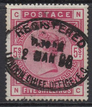 Gb - 1884 5/ - Rose,  Sg180.  Fine With Registered Cds
