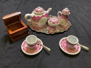 American Girl Doll Felicity’s Colonial Tea Set Complete Box 2005 Retired 2010