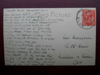 1926 Haresfield Stonehouse Glos Skeleton Postmark To Old House Newnham On Severn