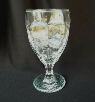 Set Of 2 Libbey Chivalry Clear Glass Water Goblets 6 1/2 "