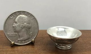 Dollhouse Miniatures Sterling Silver Serving Bowl Made By Guliemo Cini