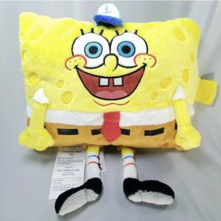 2011 Pillow Pets Pee - Wees Spongebob Squarepants Soft Plush Pillow Pal 12 " X 9 "
