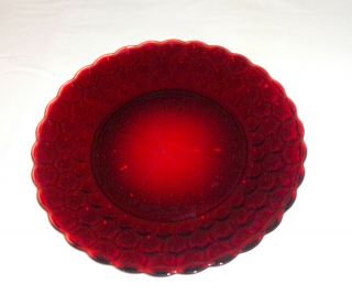 Vintage Anchor Hocking Royal Ruby Bubble Dinner Plate 9 "