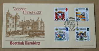 Scottish Heraldry 1987 Bradbury Victorian Prints Fdc Royal Scottish Academy H/s