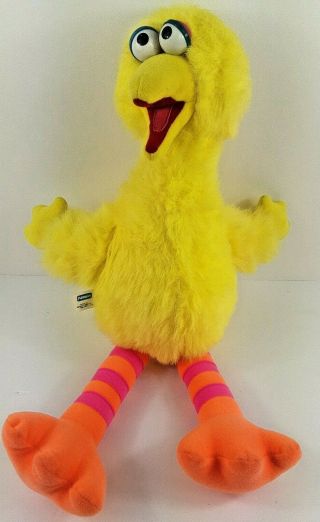 Vintage Playskool Sesame Street 22 " Pull Cord Talking Big Bird Plush 1986